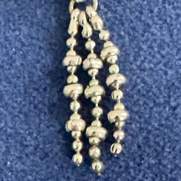 Stainless Steel Silver CZ Cubic Zirconia Dangle Bead Vintage Belly Ring Piercing - Picture 6 of 6